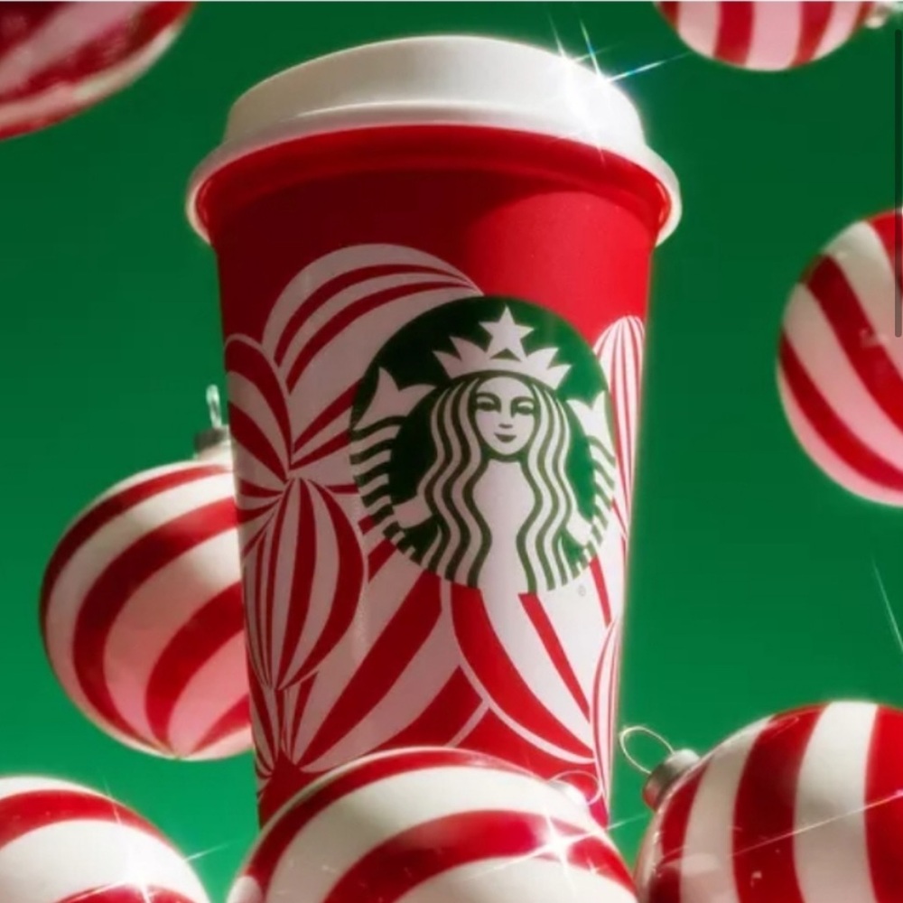 NEW 2024 STARBUCKS Holiday Reusable Coffee Cup